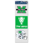 Marshall Thundering Herd Fan Decals 3.75" x 12"