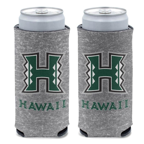 Wholesale-Hawaii Warriors GRAY HEATHERED 12 oz Slim Can Cooler