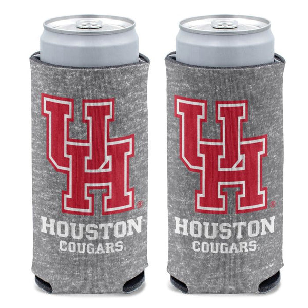 Wholesale-Houston Cougars GRAY HEATHERED 12 oz Slim Can Cooler