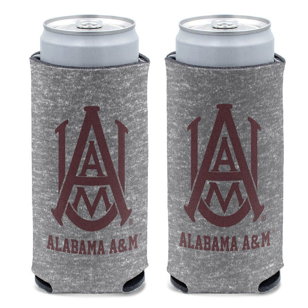 Alabama A&M Bulldogs GRAY HEATHERED 12 oz Slim Can Cooler
