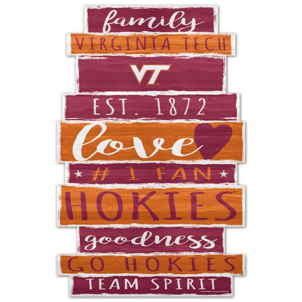 Wholesale-Virginia Tech Hokies Wood Sign 11" x 17" 1/4" thick