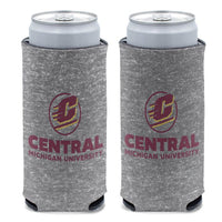 Wholesale-Central Michigan Chippewas GRAY HEATHERED 12 oz Slim Can Cooler