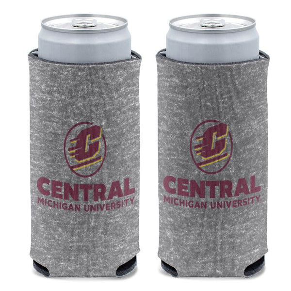 Wholesale-Central Michigan Chippewas GRAY HEATHERED 12 oz Slim Can Cooler