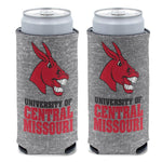 Wholesale-Central Missouri Mules GRAY HEATHERED 12 oz Slim Can Cooler