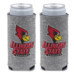 Wholesale-Illinois State Redbirds GRAY HEATHERED 12 oz Slim Can Cooler