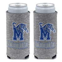 Memphis Tigers GRAY HEATHERED 12 oz Slim Can Cooler