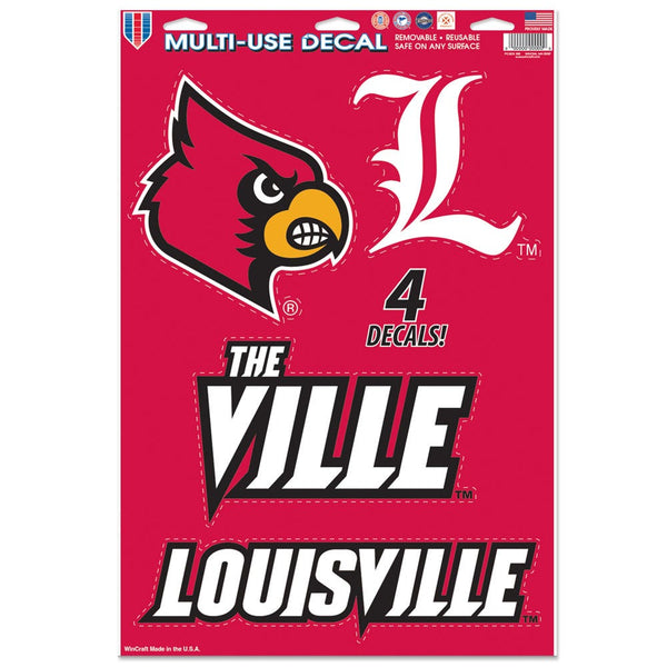 Louisville Cardinals Multi-Use Decal 11" x 17"