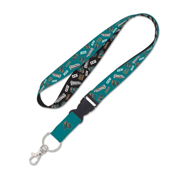 Wholesale-Coastal Carolina Chanticleers SCATTERPRINT Lanyard w/detachable buckle 1"