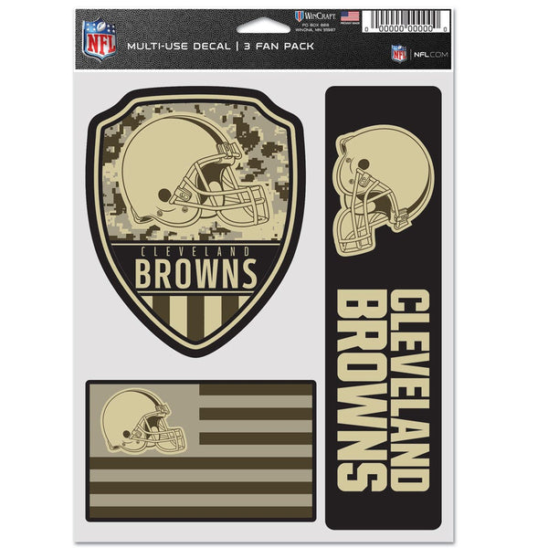 Cleveland Browns STANDARD Multi Use 3 FAN PACK