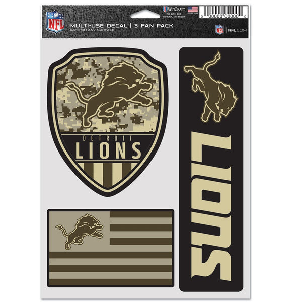 Detroit Lions Standard Multi Use 3 Fan Pack