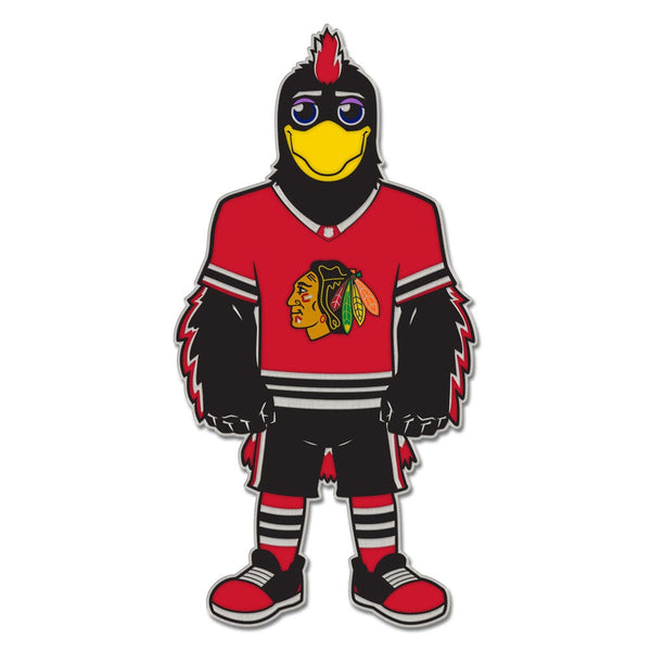 Chicago Blackhawks mascot Collector Enamel Pin Jewelry Card