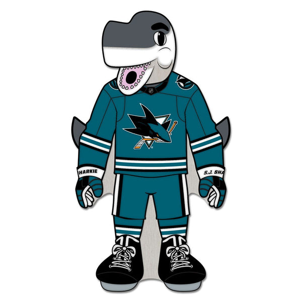 San Jose Sharks SJ SHARKIE Collector Enamel Pin Jewelry Card