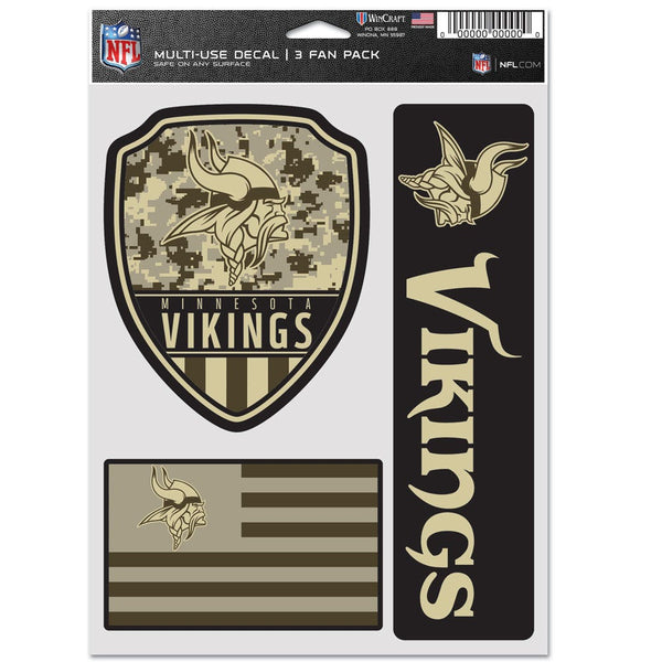Minnesota Vikings Standard Multi Use 3 Fan Pack