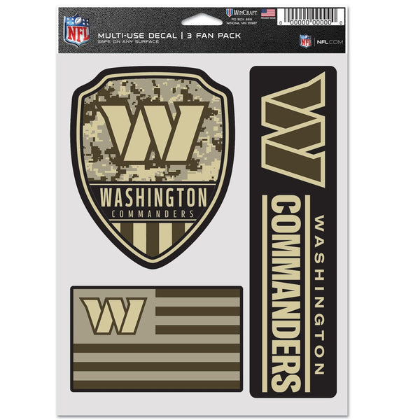 Washington Commanders Standard Multi Use 3 Fan Pack
