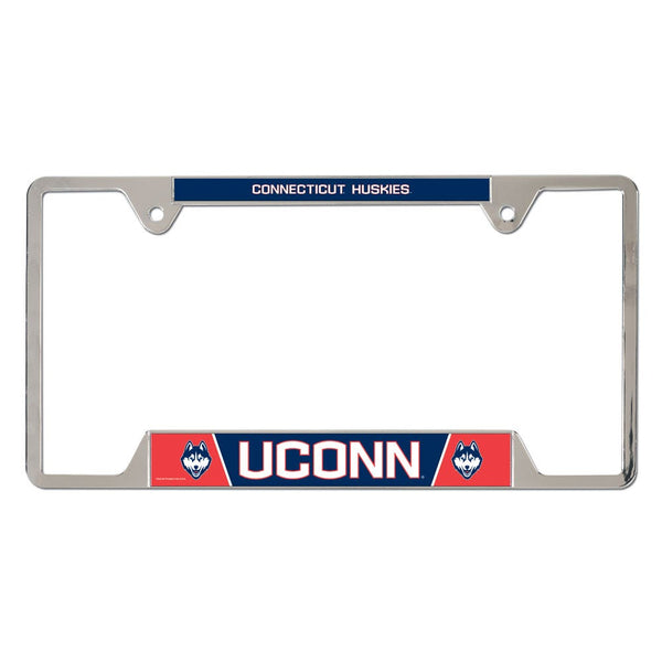 UConn Huskies Husky Logo Metal License Plate Frame