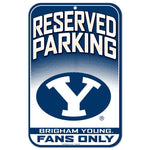 Brigham Young Cougars Reserved Parking Plastic Sign 11" x 17"