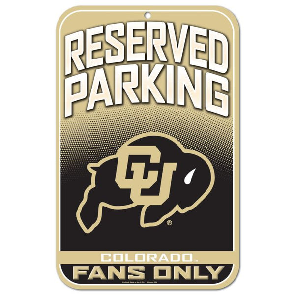 Wholesale-Colorado Buffaloes Reserved Parking Plastic Sign 11" x 17"