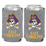 East Carolina Pirates GRAY HEATHERED Can Cooler 12 oz.