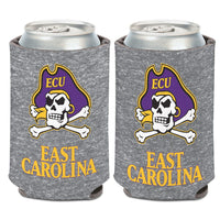 East Carolina Pirates GRAY HEATHERED Can Cooler 12 oz.