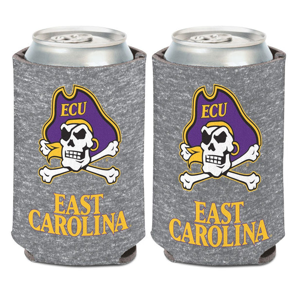 East Carolina Pirates GRAY HEATHERED Can Cooler 12 oz.