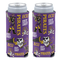 East Carolina Pirates SCATTERPRINT 12 oz Slim Can Cooler