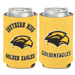 Wholesale-Southern Miss Golden Eagles TEAM COLOR HEATHER Can Cooler 12 oz.