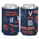 Wholesale-Virginia Cavaliers SCATTER PRINT Can Cooler 12 oz.