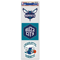 Charlotte Hornets Fan Decals 3.75" x 12"