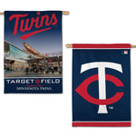 Minnesota Twins Stadium MLB Vertical Flag 2 Sided 28" x 40"