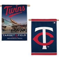 Minnesota Twins Stadium MLB Vertical Flag 2 Sided 28" x 40"