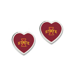 Iowa State Cyclones HEART EARRINGS Earrings w/3D Heart