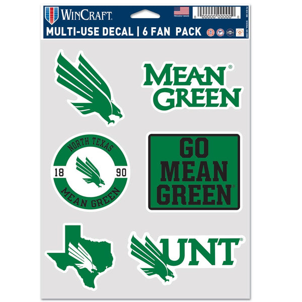 North Texas Mean Green Multi Use 6 Fan Pack