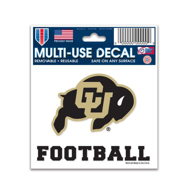 Wholesale-Colorado Buffaloes FOOTBALL Multi-Use Decal 3" x 4"