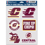 Wholesale-Central Michigan Chippewas Multi Use 6 FAN PACK