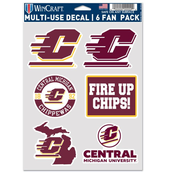 Wholesale-Central Michigan Chippewas Multi Use 6 FAN PACK