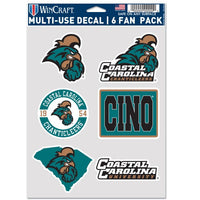 Wholesale-Coastal Carolina Chanticleers Multi Use 6 FAN PACK