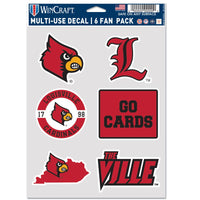 Louisville Cardinals Multi Use 6 FAN PACK