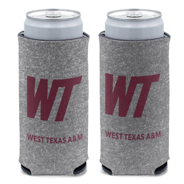 Wholesale-West Texas A&amp;M Buffaloes HEATHERED 12 oz Slim Can Cooler