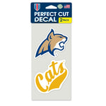 Wholesale-Montana State Bobcats Perfect Cut Decal set of two 4"x4"