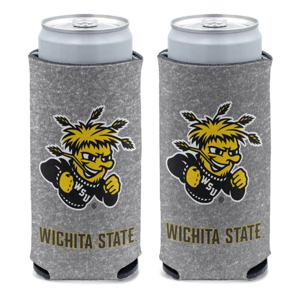 Wholesale-Wichita State Shockers HEATHERED 12 oz Slim Can Cooler