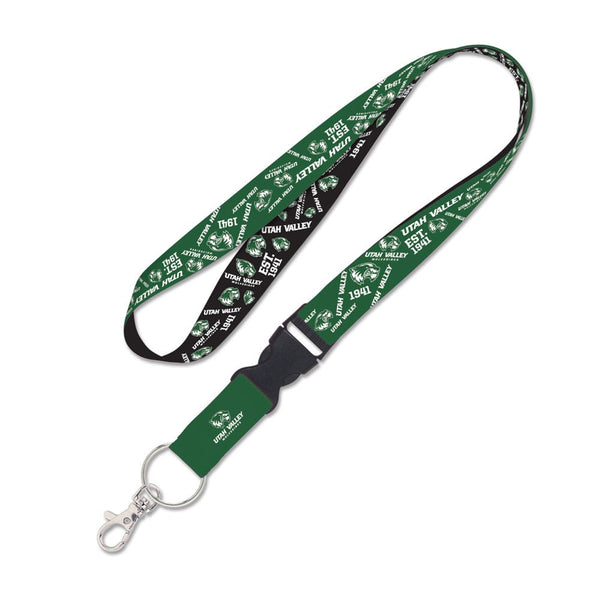 Utah Valley Wolverines SCATTER Lanyard w/detachable buckle 1"