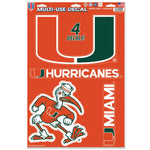 Miami Hurricanes Multi-Use Decal 11" x 17"