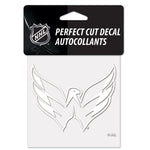 Washington Capitals Perfect Cut White Decal 4" x 4"