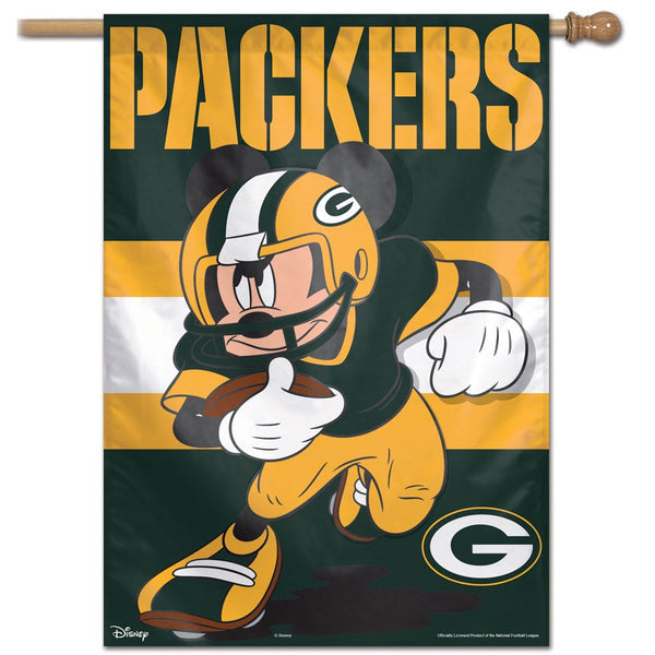 Green Bay Packers / Disney Mickey Mouse Vertical Flag 28" x 40"