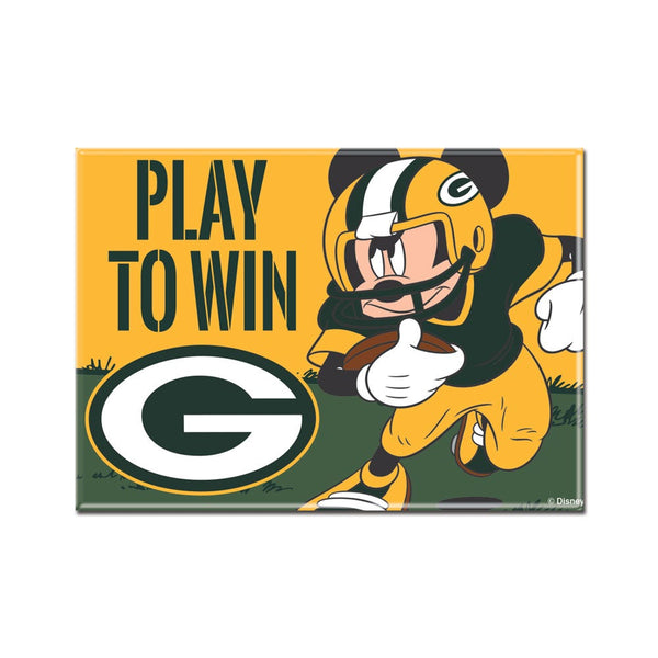 Green Bay Packers / Disney Mickey Mouse Metal Magnet 2.5" x 3.5"