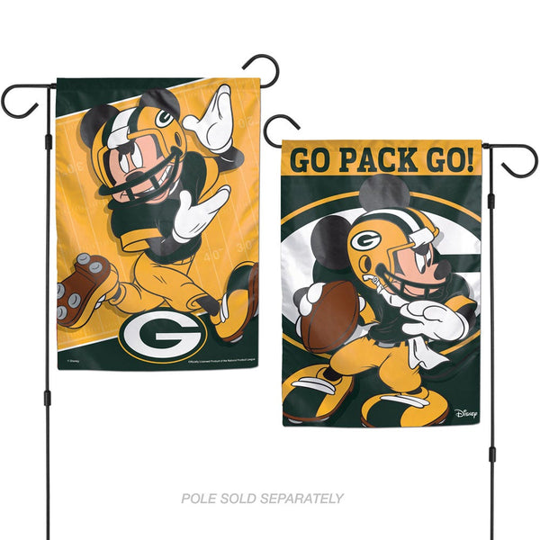 Green Bay Packers / Disney Garden Flags 2 sided 12.5" x 18"