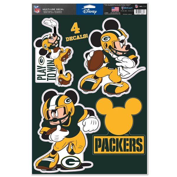 Green Bay Packers / Disney Mickey Mouse Multi-Use Decal 11" x 17"