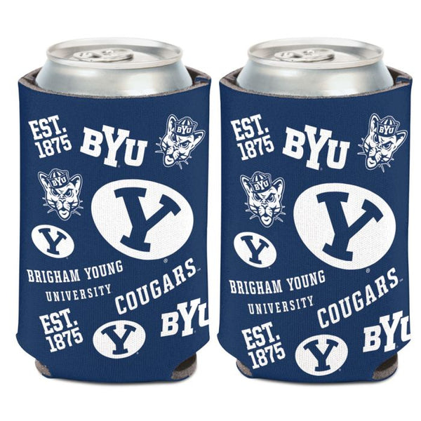 Wholesale-Brigham Young Cougars SCATTERPRINT Can Cooler 12 oz.