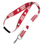 Wholesale-Wisconsin Badgers Lanyards w/Breakaway 1"