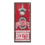 Wholesale-Ohio State Buckeyes Bottle Opener Sign 5x11